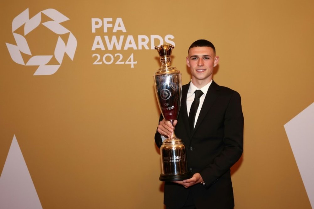 Phil Foden, joueur de l'année 2024 en Premier League. AFP