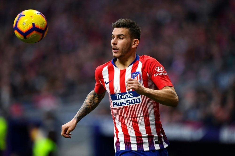 Lucas Hernandez lors dun match de Liga face au Real. AFP