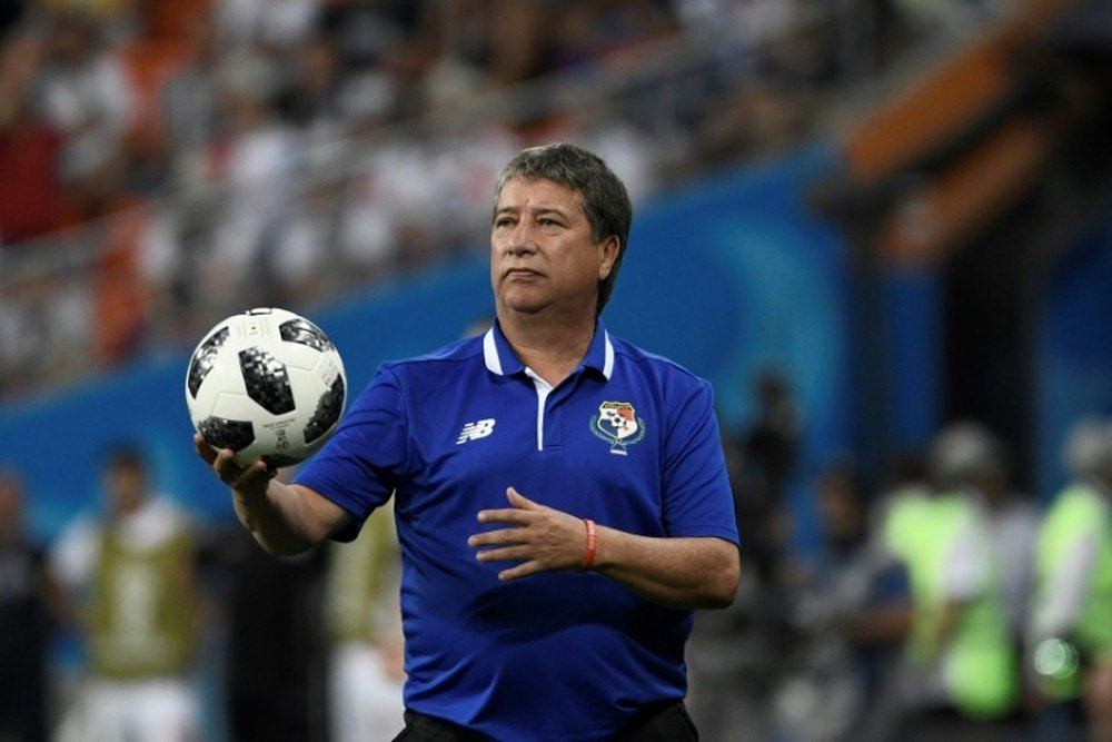 Hernan Darío Bolillo Gomez, alors entraîneur du Panama. AFP