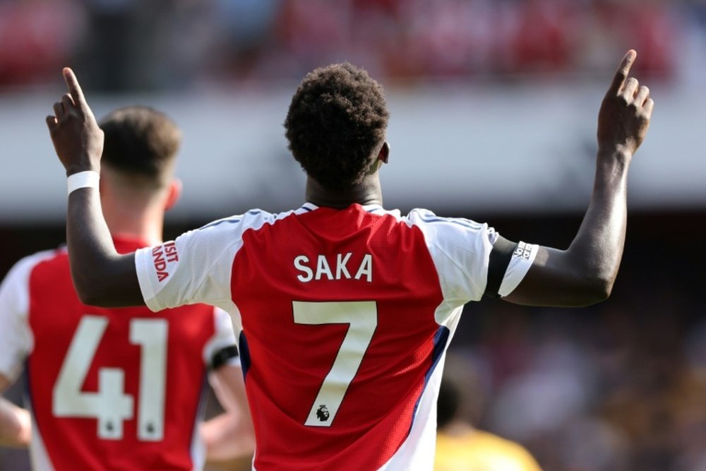 Saka guide Arsenal à la victoire. AFP