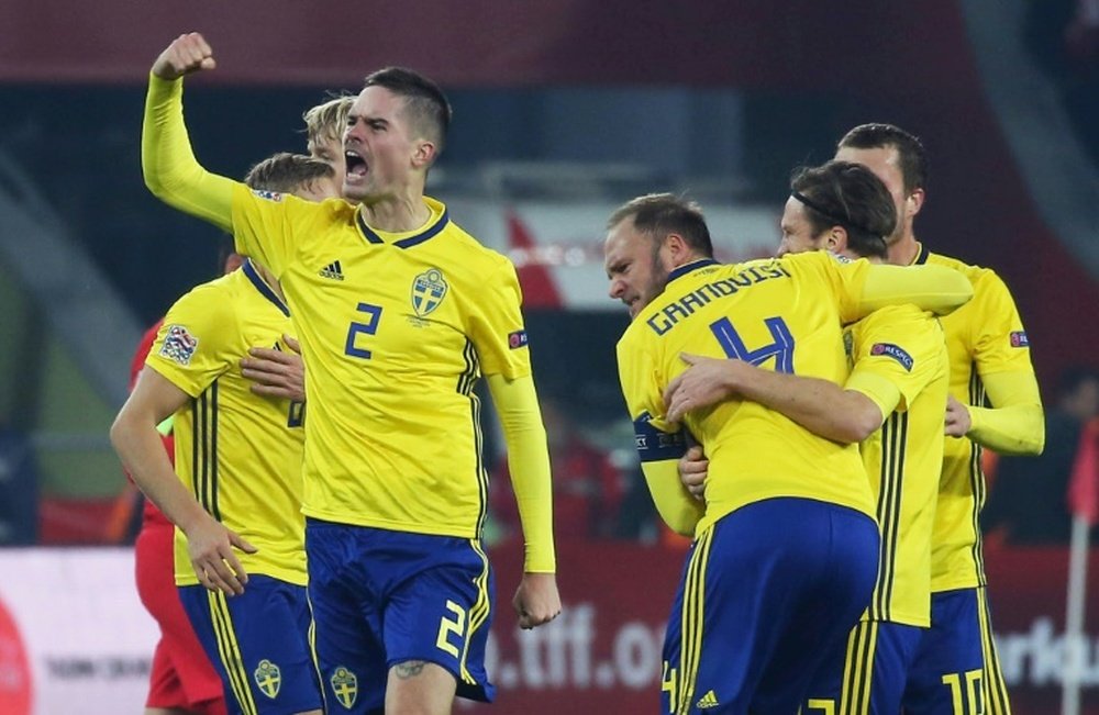 Les Suédois vainqueurs des Turcs 1-0. AFP