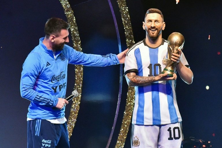 Messi et l'Argentine honorés lors d'une cérémonie par la Conmebol. AFP