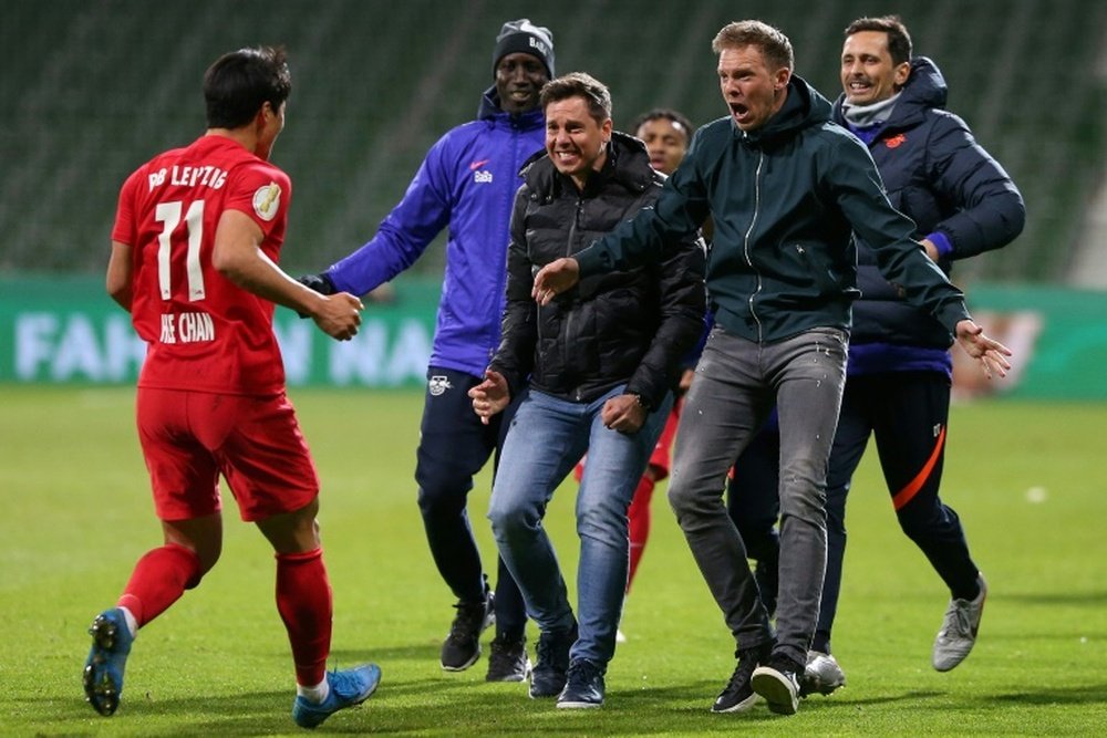 Leipzig qualifié pour la finale de Coupe d'Allemagne. AFP