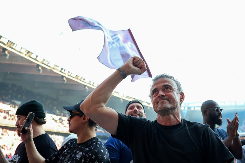 La 100e rugissante sur le banc du PSG. AFP