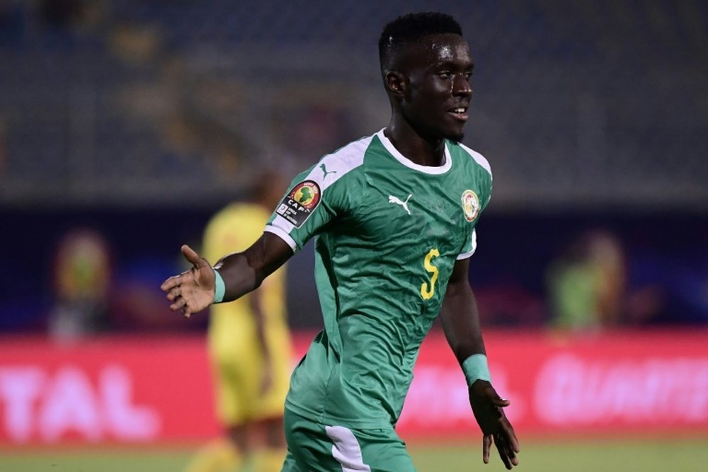 Idrissa Gueye buteur contre le Bénin en quarts de la CAN-2019. AFP