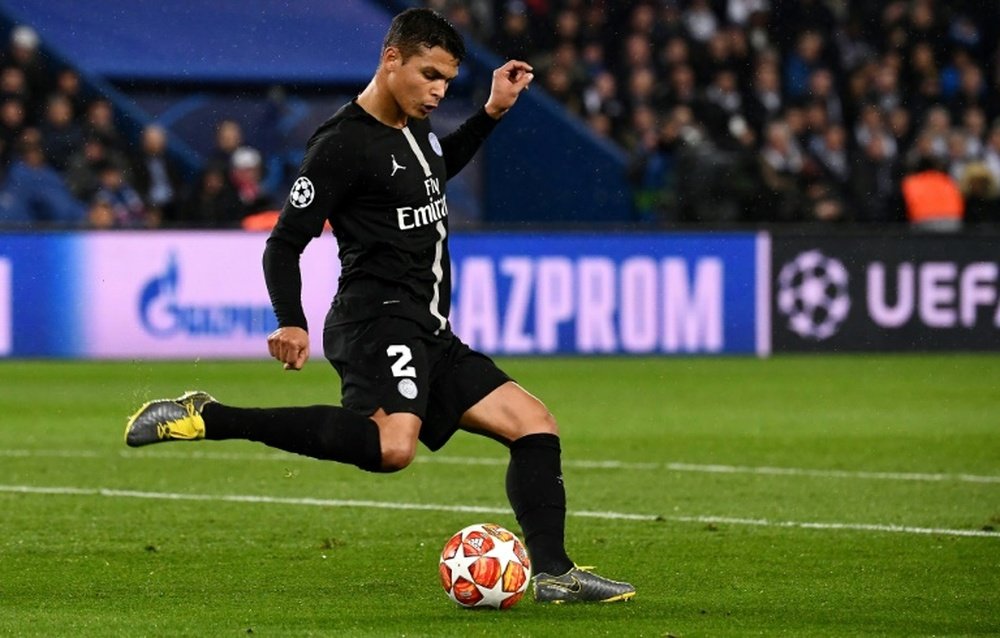 Thiago Silva ne pourra pas tenir sa place face à Rennes. AFP
