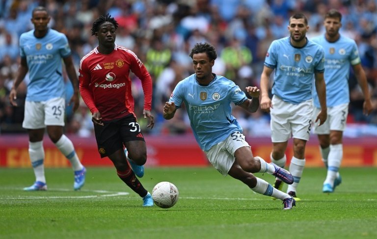 Le jeune norvégien de Manchester City, Oscar Bobb s'est blessé. AFP