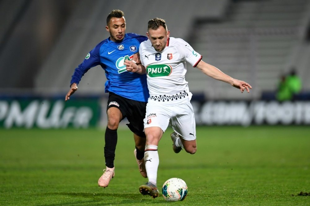 Flavien Tait enfin d'attaque avec Rennes. AFP