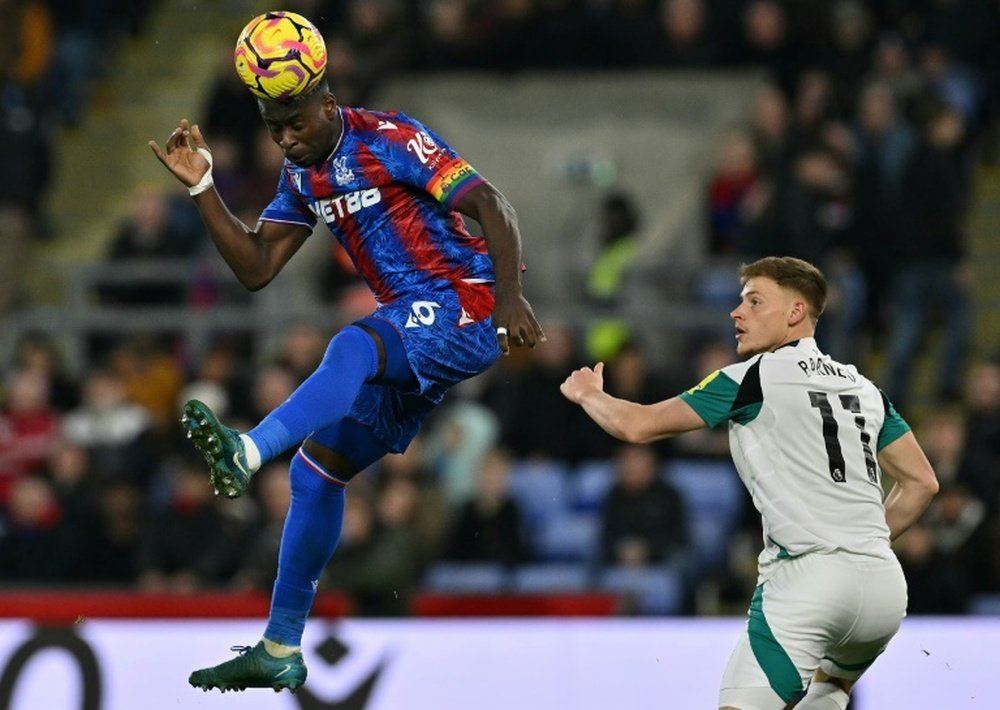 Le défenseur anglais de Crystal Palace Marc Guehi (gauche). AFP