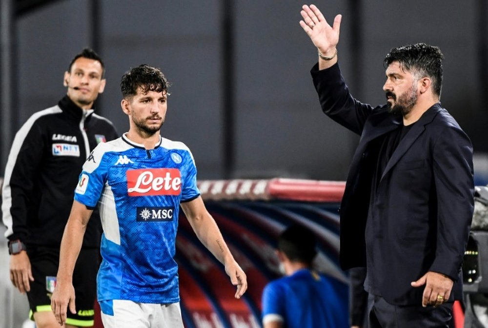 Trois buts, trois penaltys entre Parme et Naples. AFP