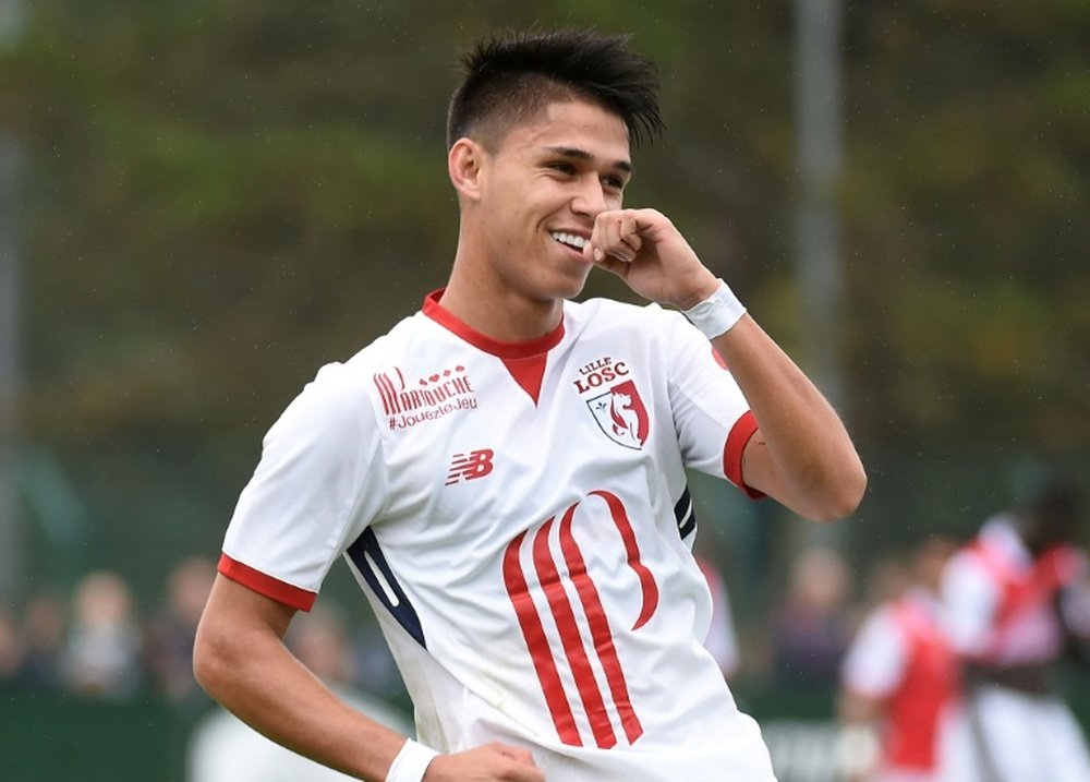 Le nouvel attaquant lillois Luiz Araujo buteur contre Reims en match amical au Touquet. AFP
