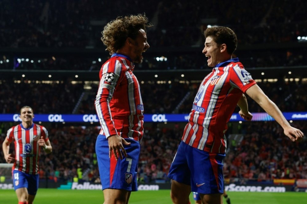 Antoine Griezmann et Julian Alvarez de l'Atlético de Madrid. AFP
