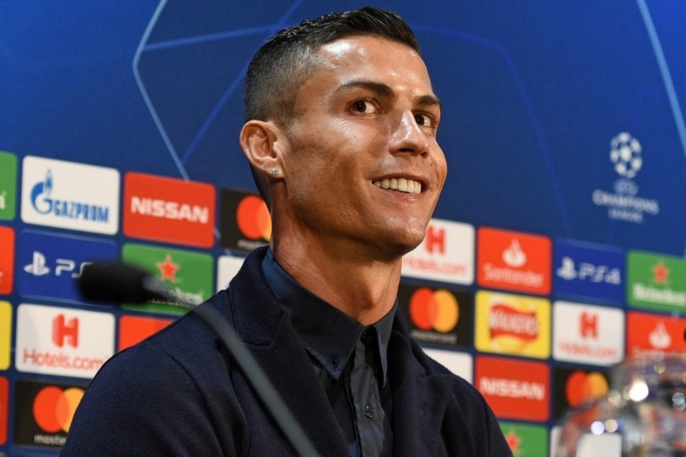 Cristiano Ronaldo en conférence de presse. AFP