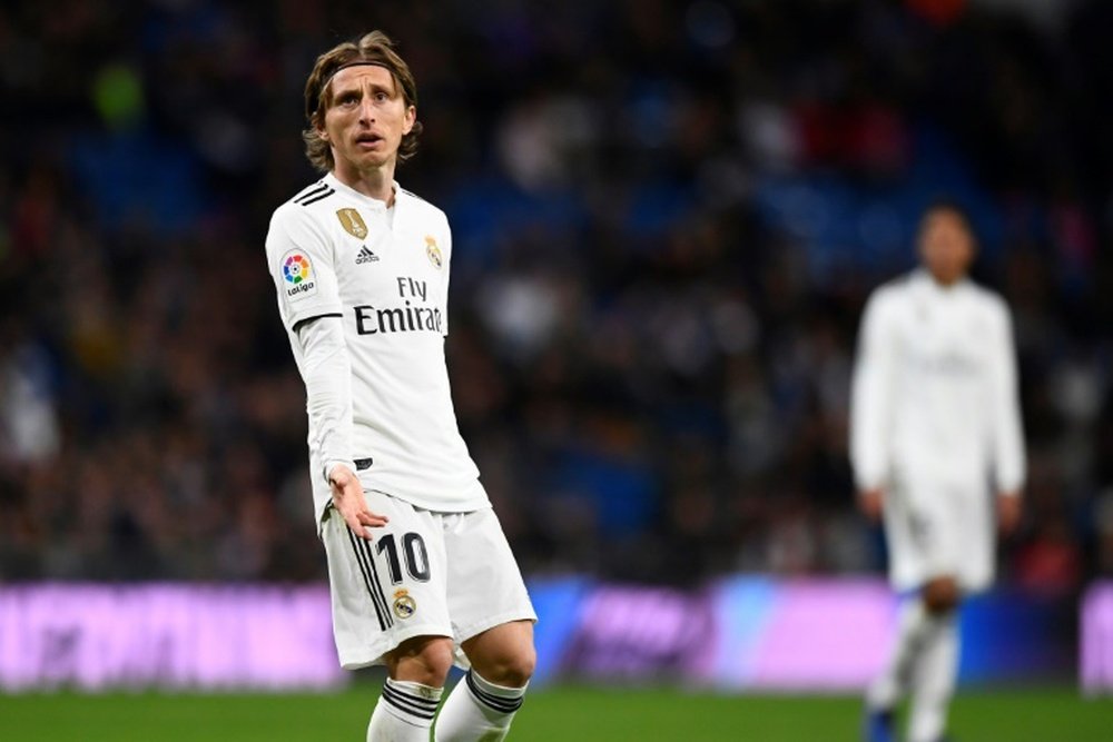 Le joueur du Real Madrid Luka Modric lors de la défaite face à la Real Sociedad. AFP
