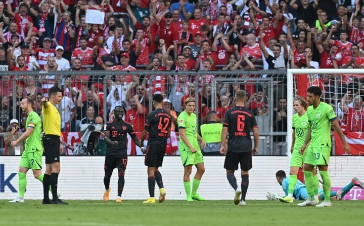 Porté par Jamal Musiala, le Bayern domine Wolfsburg et conserve la tête. AFP