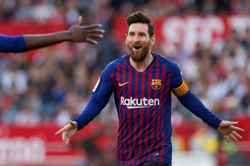 Lionel Messi auteur d'un triplé lors de la victoire 2-4. AFP