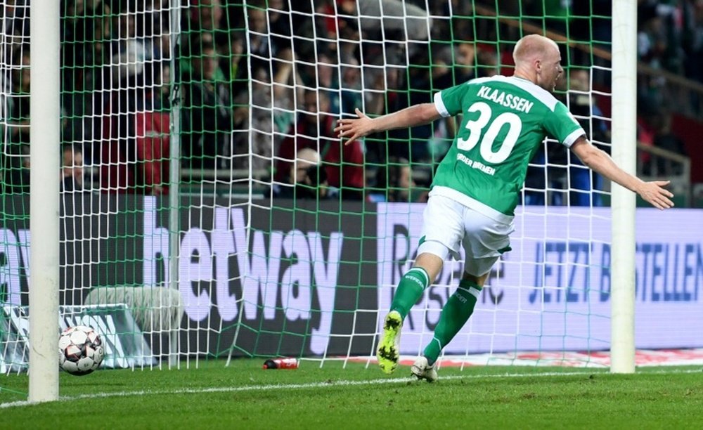 Davy Klaasen buteur lors de la victoire à domicile 2-0 face à Wolfsburg. AFP