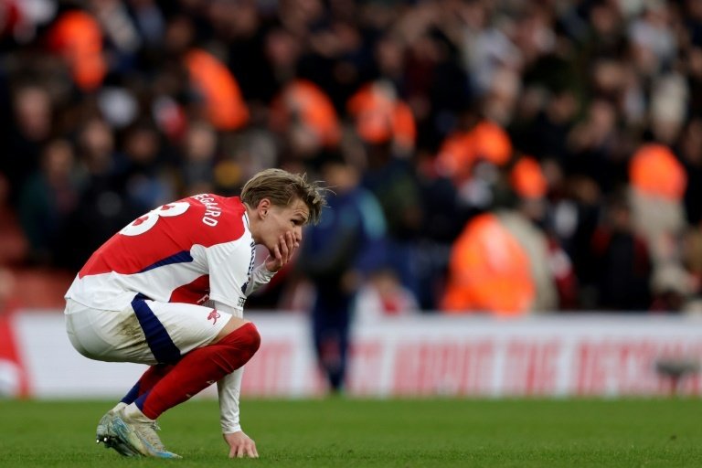 Martin Odegaard à Londres le 22 février 2025. AFP