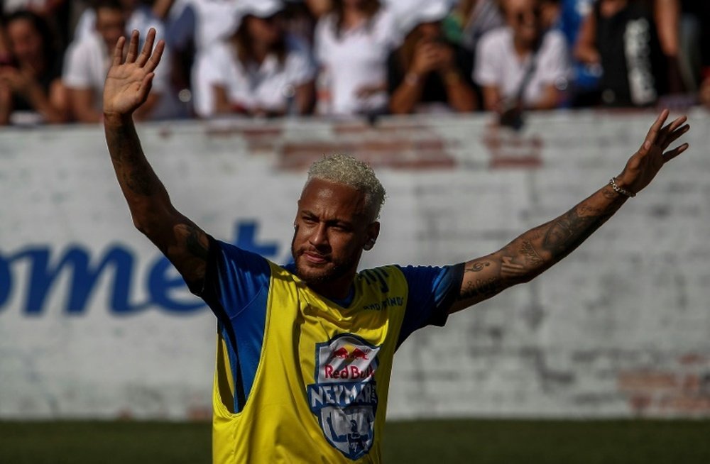 Neymar lors d'un match de charité à Sao Paulo. AFP