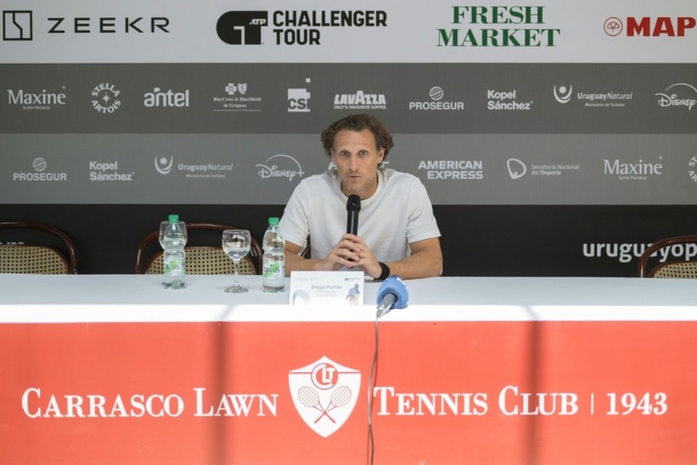 L'ancien joueur de football Diego Forlan, reconverti dans le tennis. AFP