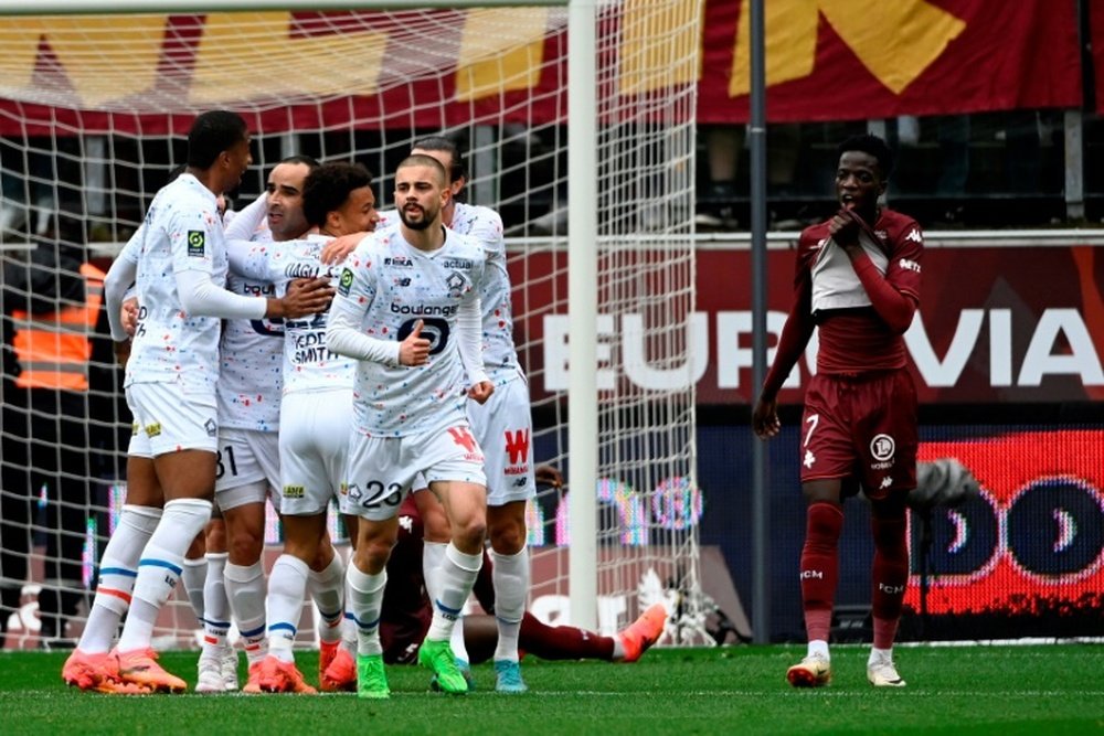 Lille reprend sa marche vers la C1 à Metz (2-1). Afp
