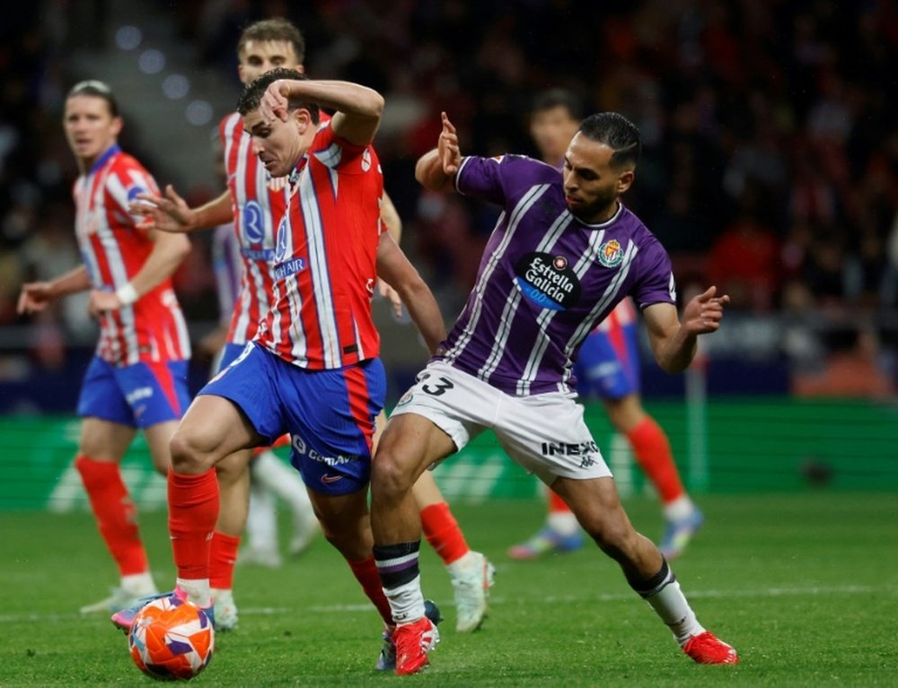 L'attaquant argentin de l'Atlético Julian Alvarez (gauche) auteur d'un doublé. AFP