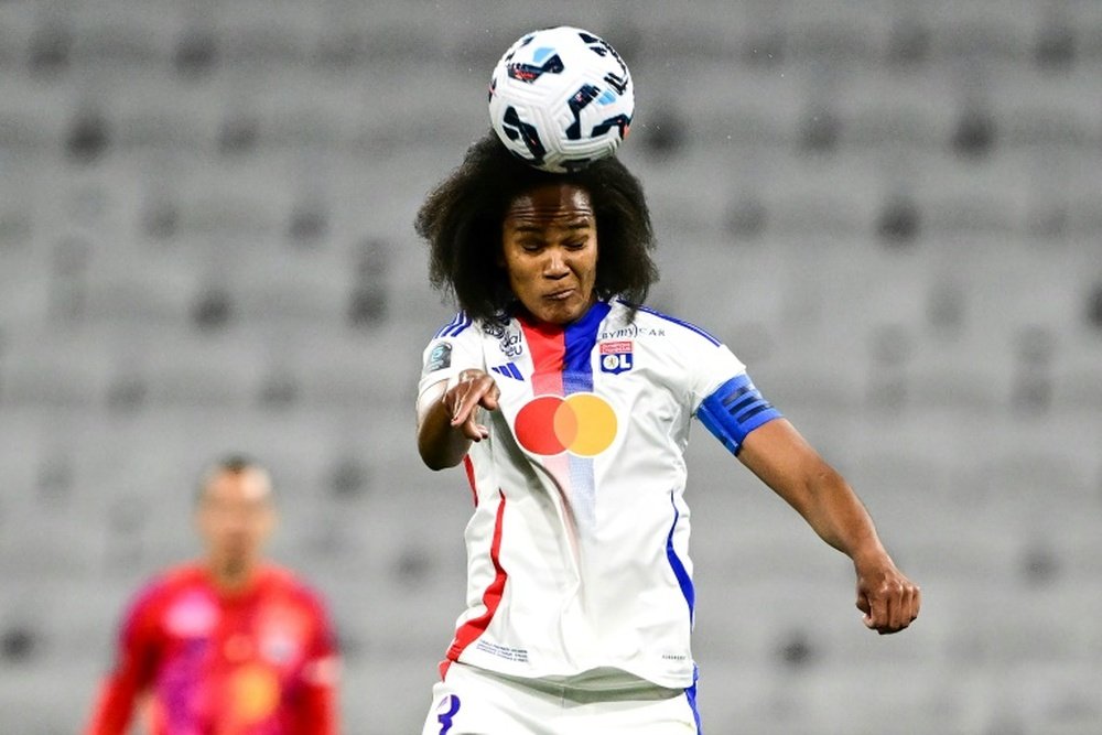 La joueuse de football française Wendie Renard avec l'Olympique Lyonnais. AFP