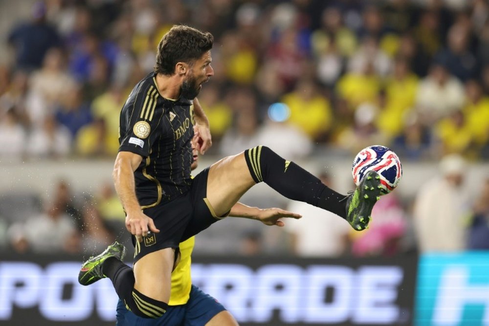 Olivier Giroud sous le maillot du Los Angeles FC face au Club America le 31 mai 2025. AFP