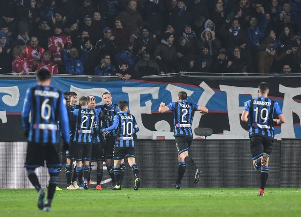 Les joueurs de l'Atalanta. AFP