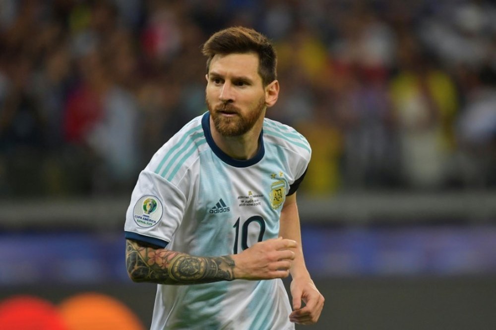 Lionel Messi lors de la rencontre contre le Paraguay. AFP