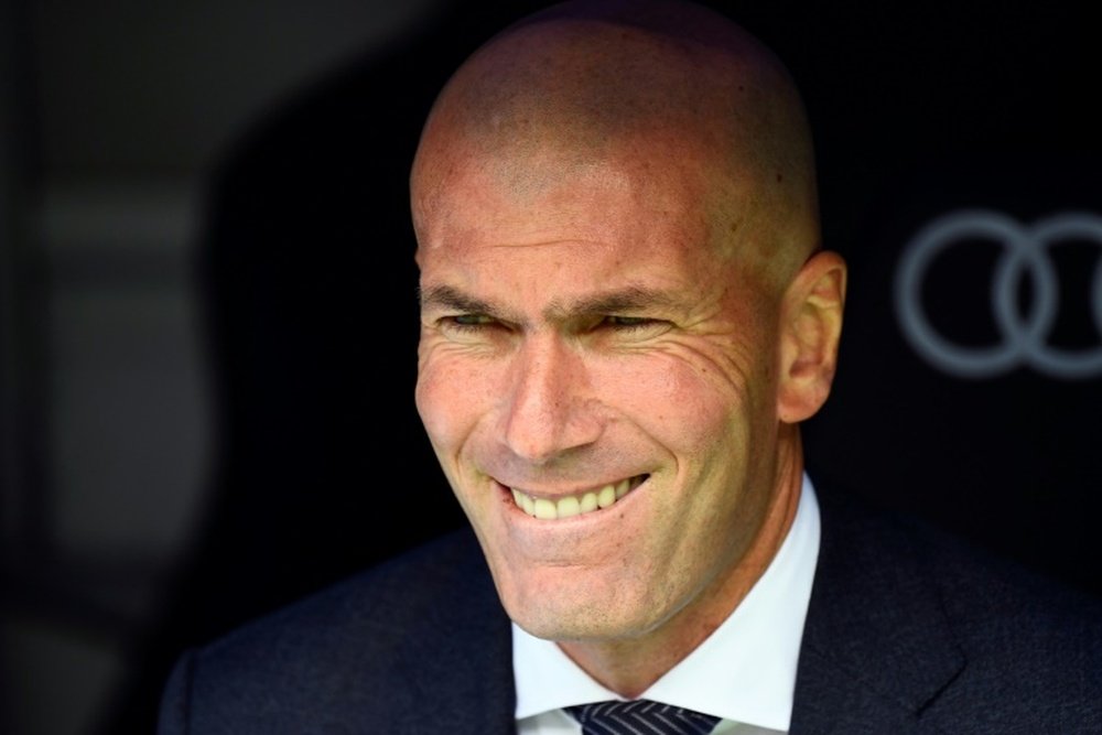 L'entraîneur du Real Madrid Zinedine Zidane lors de la réceptin du SD Eibar. AFP