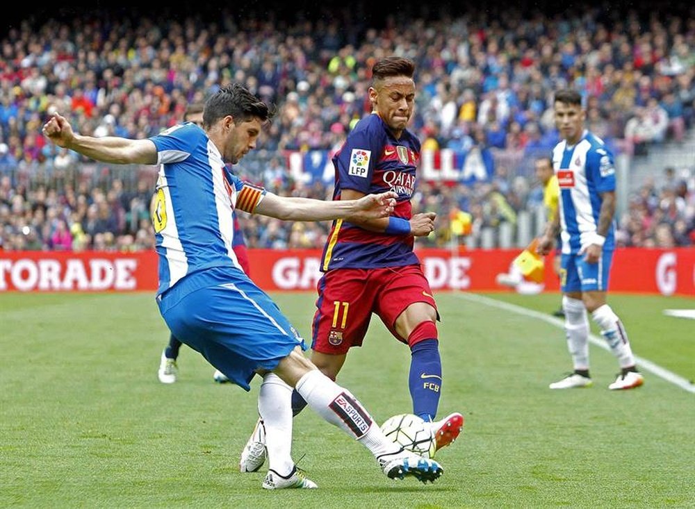 Javi López ha renovado recientemente con el Espanyol. EFE/Archivo