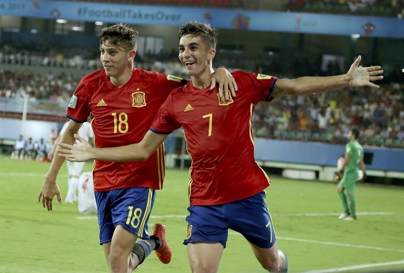 Ferrán Torres sentenció con su tanto ante Irán Sub 17. EFE