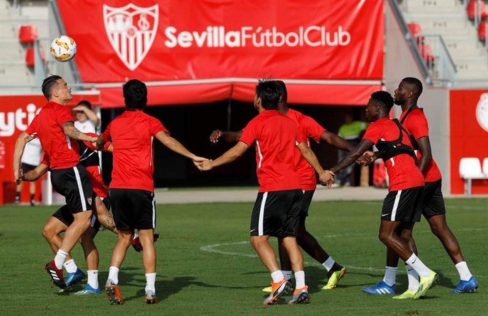 El Sevilla prepara la visita del Madrid. EFE/Archivo