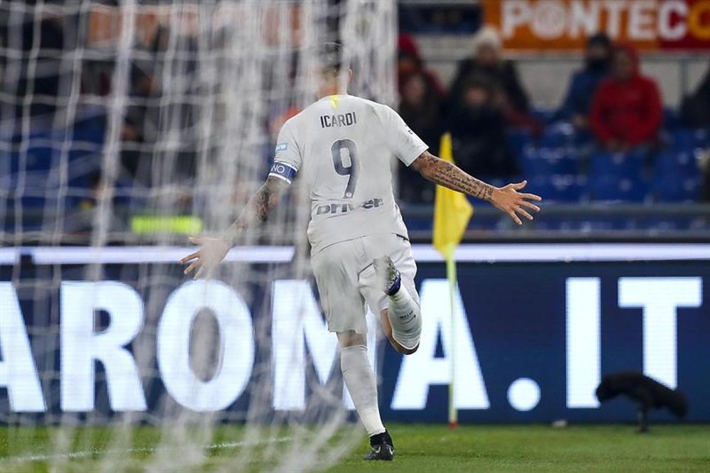 Icardi no bastó para dar el triunfo al Inter. EFE/EPA