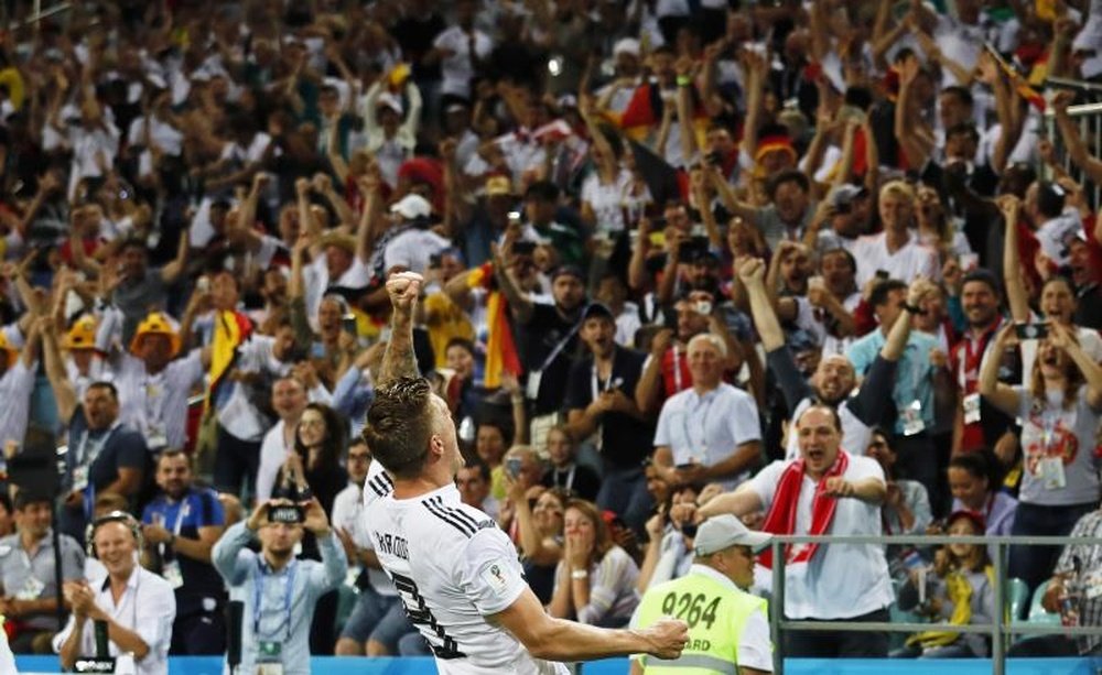 El gol de Kroos, una de las pocas alegrías en el Mundial. EFE