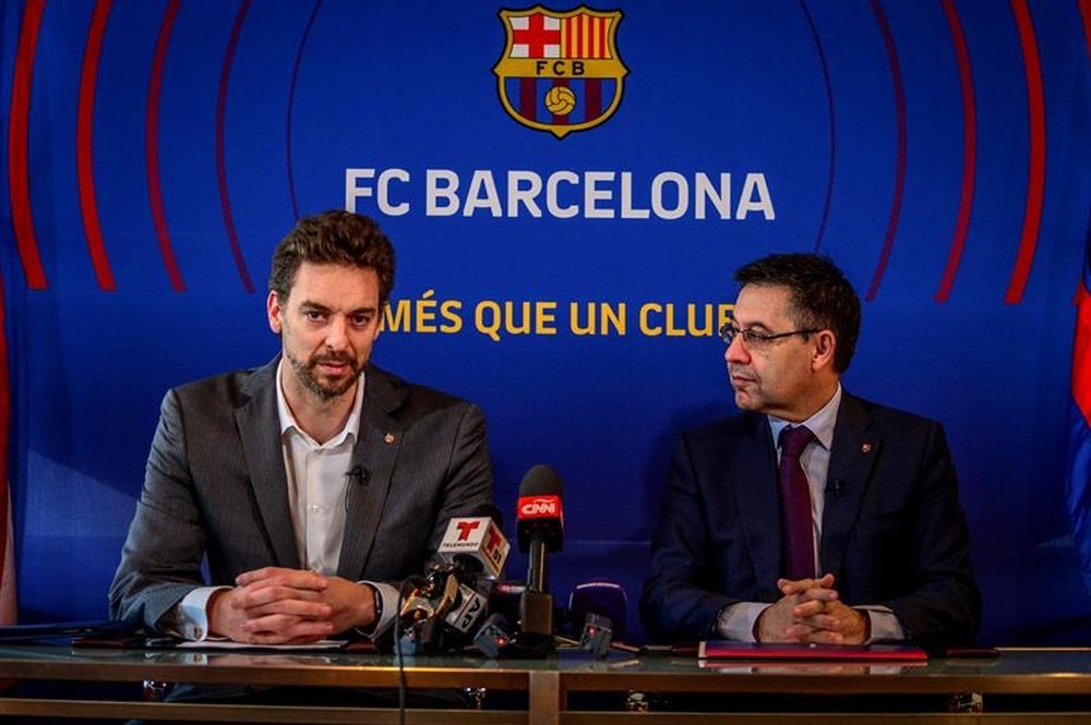 Pau Gasol ficha por el Barça. EFE
