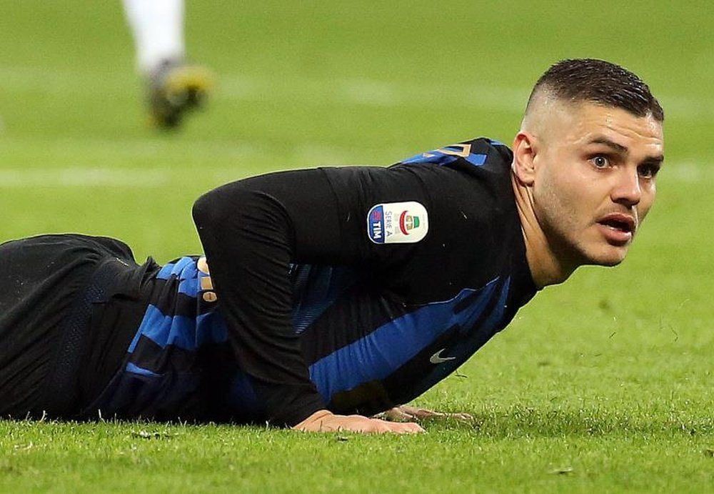 Mauro Icardi no pudo marcar en el empate sin goles entre Inter y Atalanta. EFE/EPA