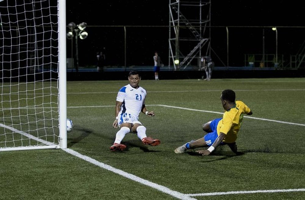 Nicaragua y San Vicente empatan en su debut en la Liga de Naciones. EFE/JorgeTorres