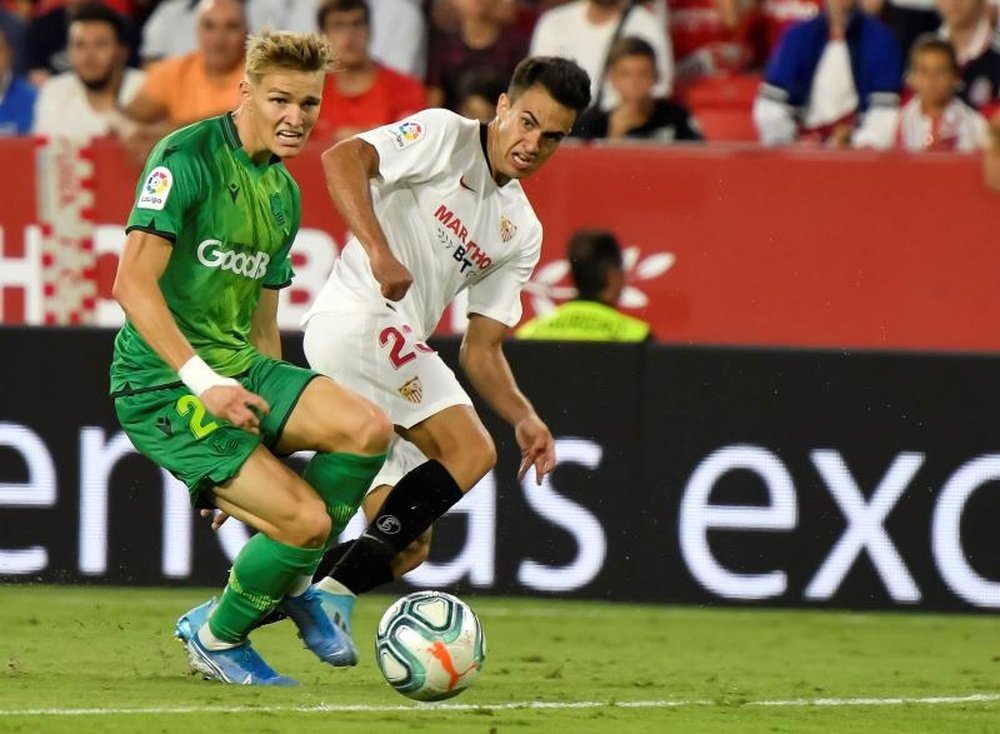 Odegaard y Achraf están brillando fuera del Madrid. EFE