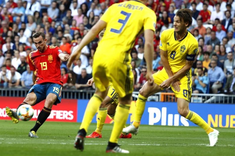 España derrotó a Suecia en casa en un gran partido. EFE