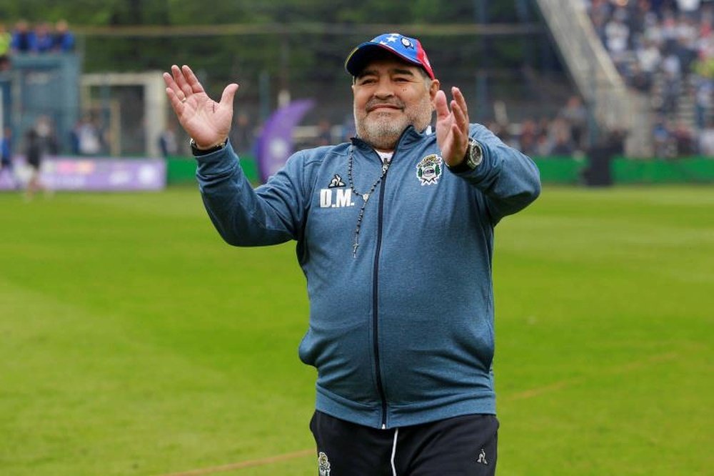 Maradona se mostró contento. EFE