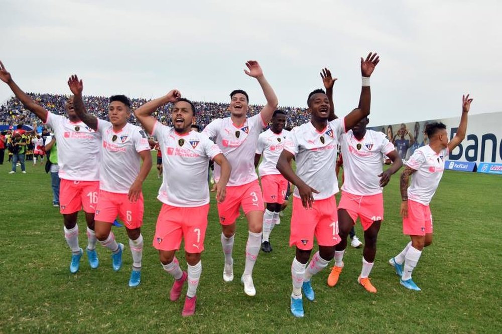 Liga de Quito, motivado en la búsqueda por el título. EFE