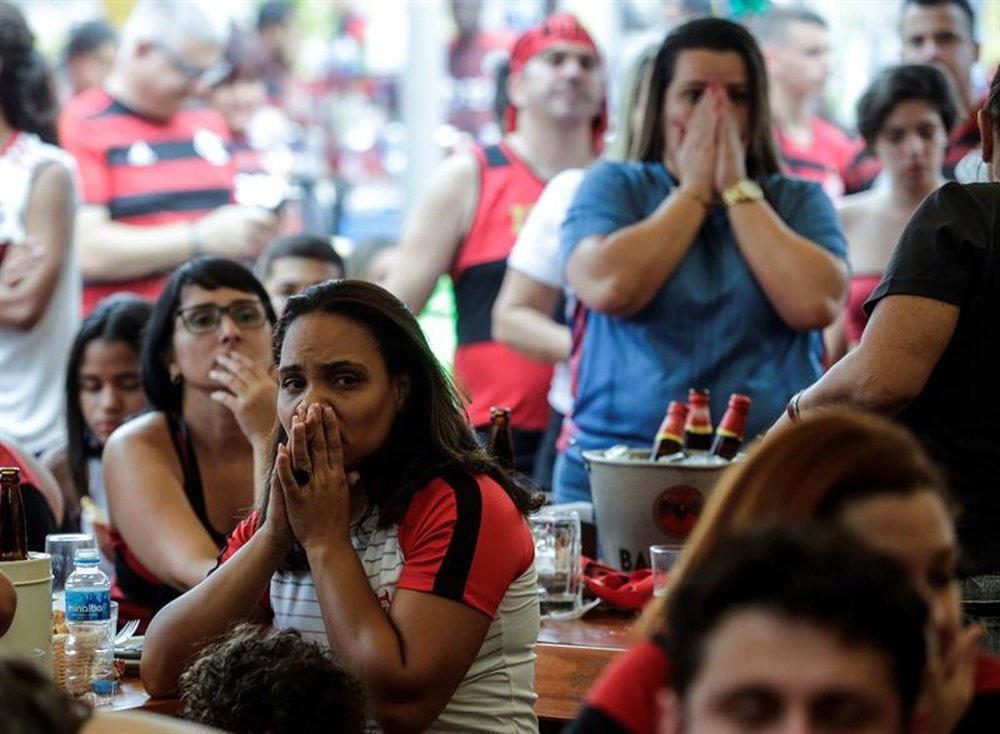 Apoyo de los aficionados de Flamengo. EFE