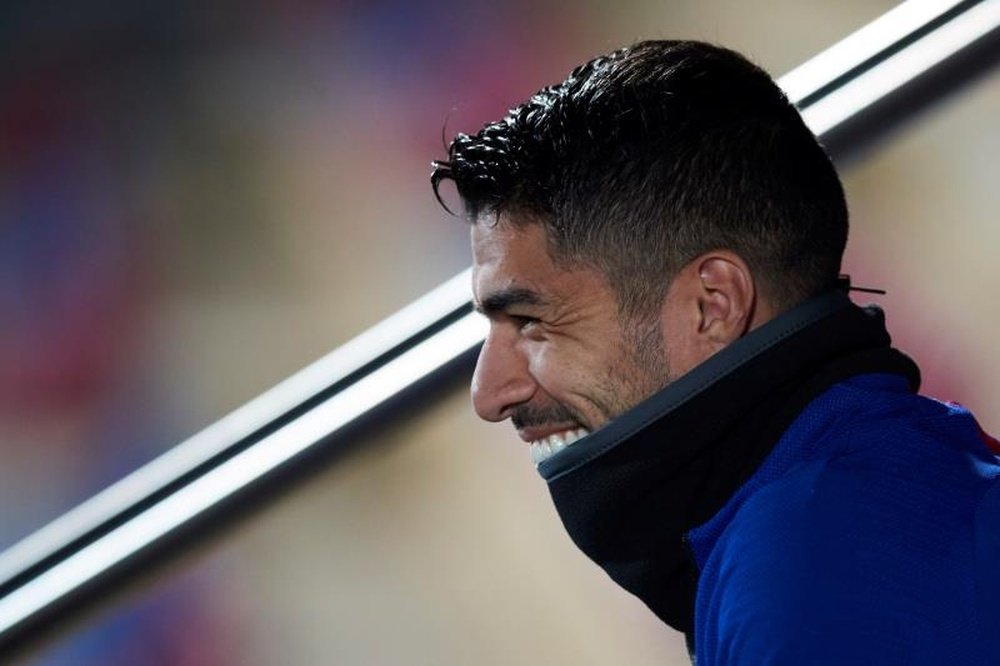 Luis Suárez, sonrisa del gol en el Barça. EFE