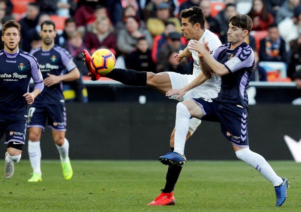 El Valladolid se llevó un empate de Mestalla la pasada campaña. EFE