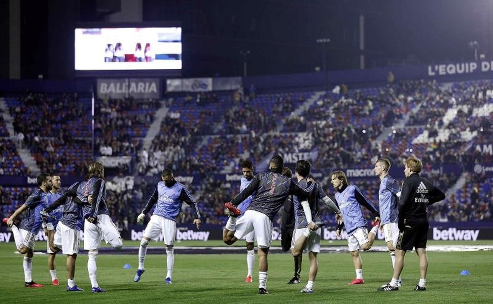El Levante se impuso en la última visita del Real Madrid al Ciutat de València. EFE