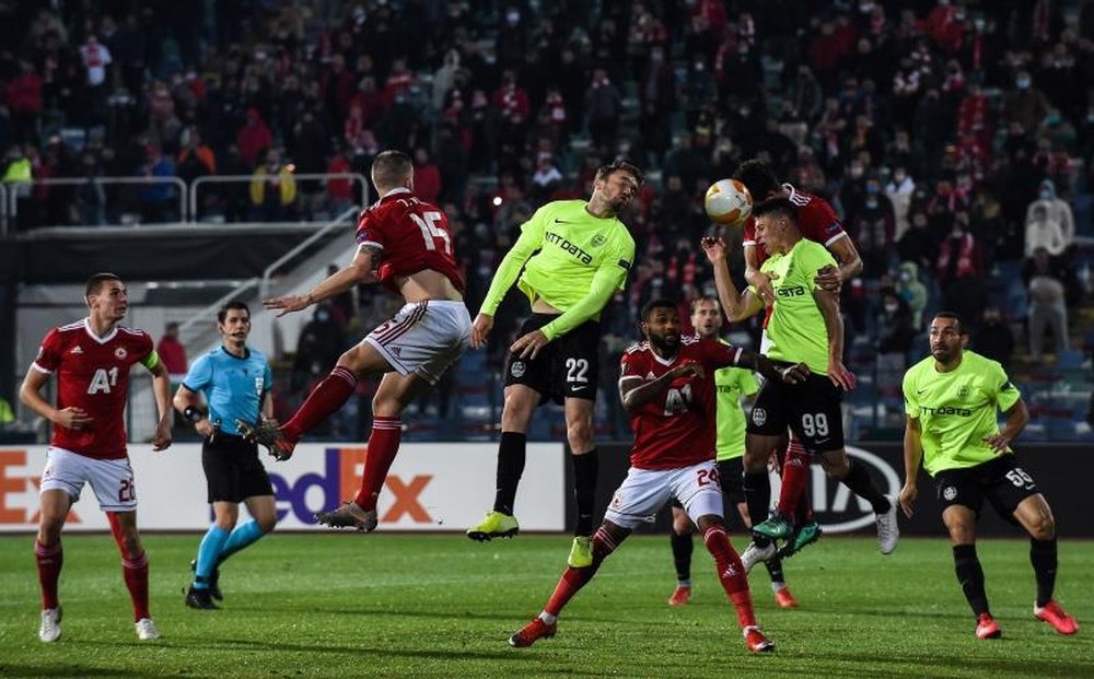 El Cluj venció por 0-2 al CSKA Sofia. EFE/EPA/BORISLAV TROSHEV