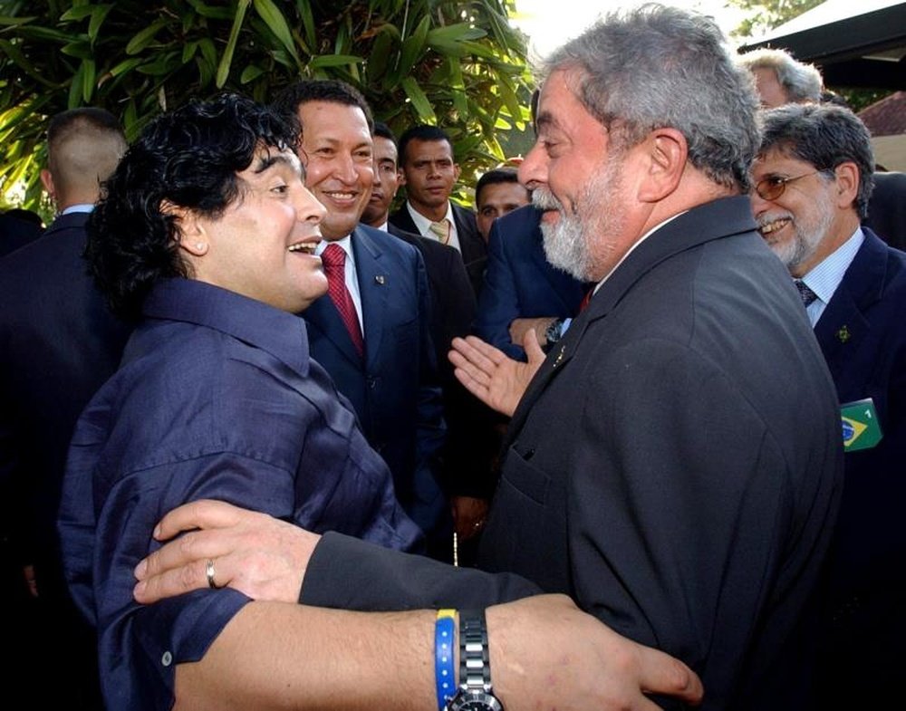Maradona era conocido por su activismo político. EFE/Archivo