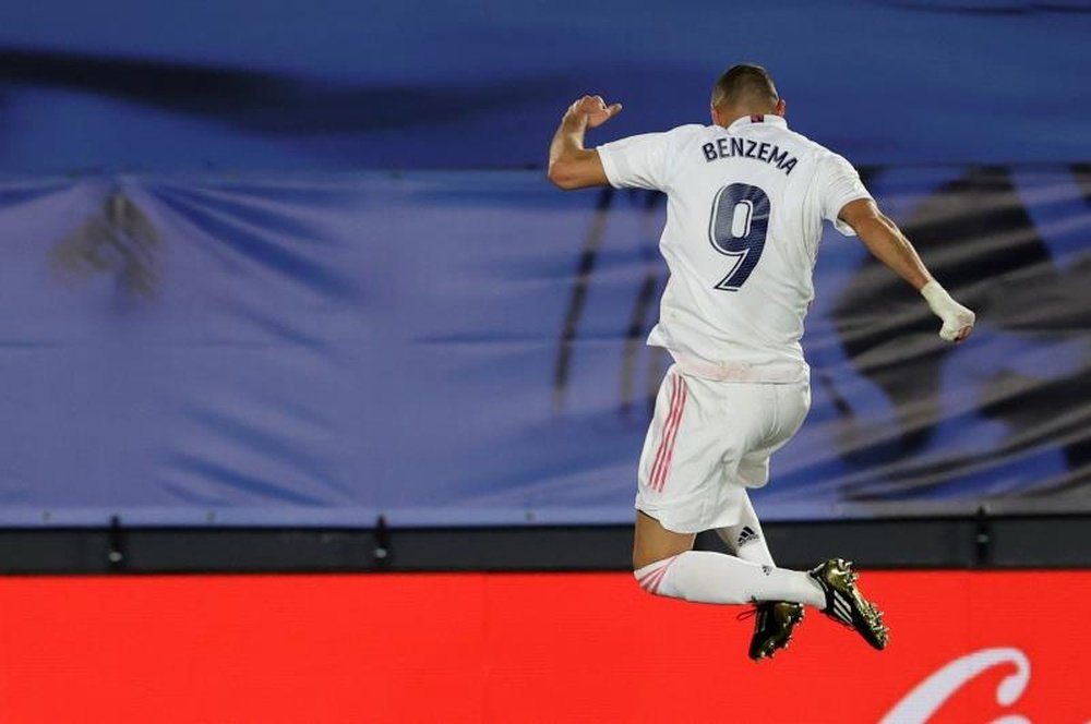 Benzema fue el protagonista de la victoria ante el Athletic. EFE